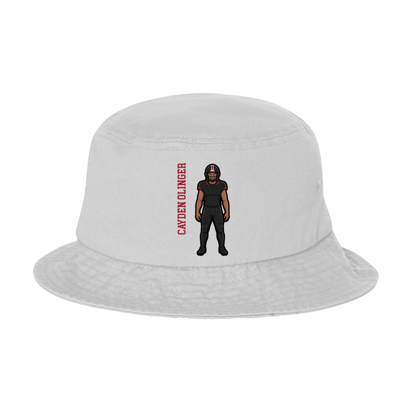 Bucket Cap — Name Vertical in White