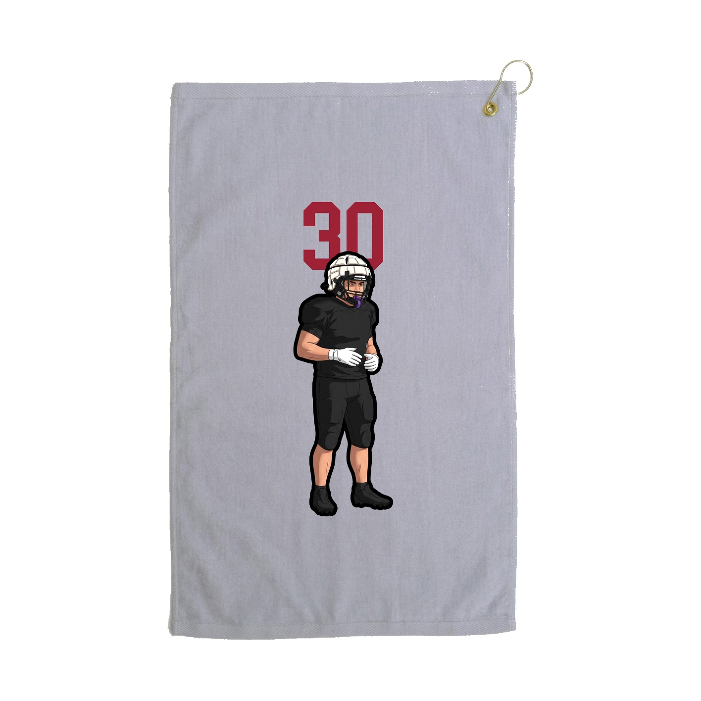 Golf Towel — Number Top in Grey