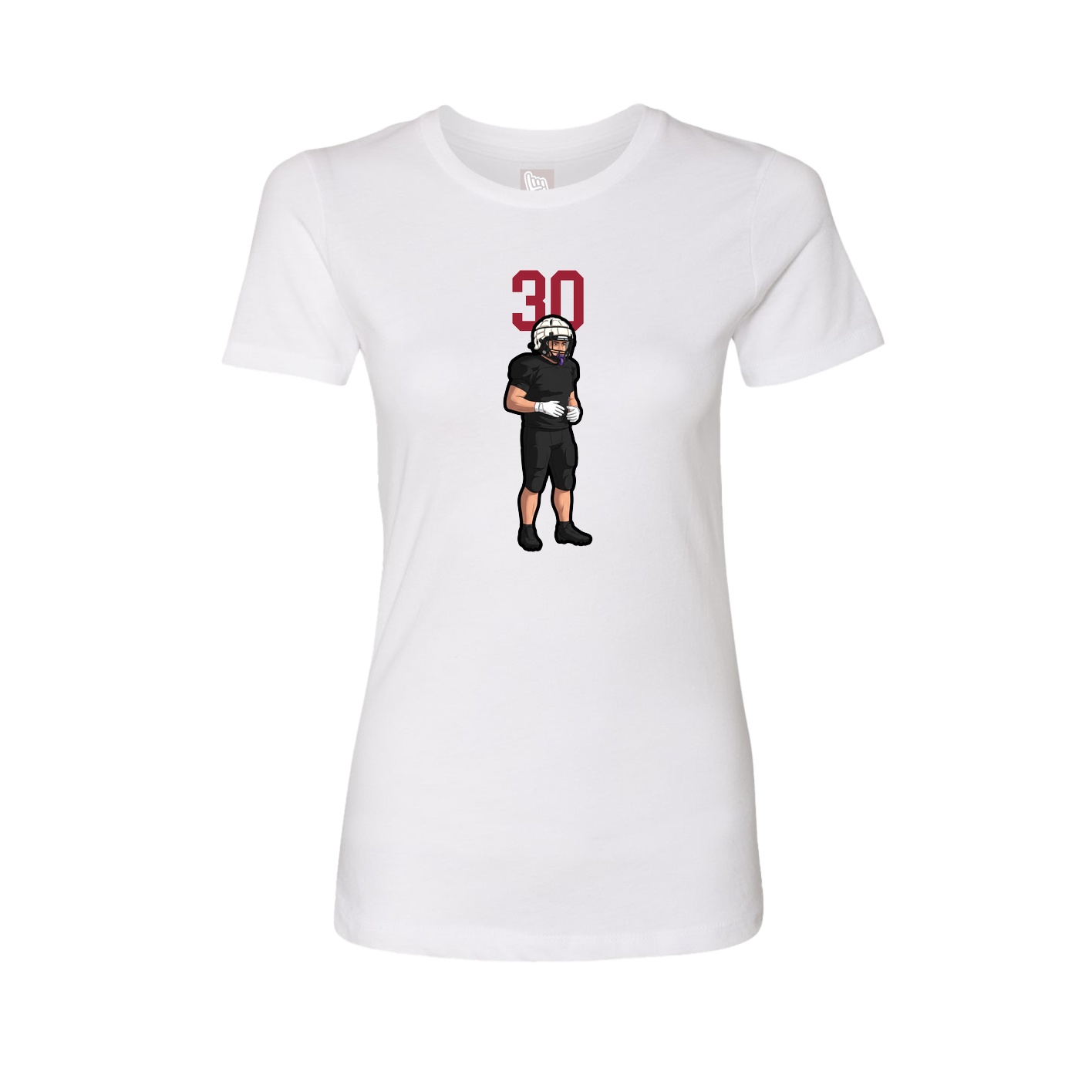 Womens Tee — Number Top in White