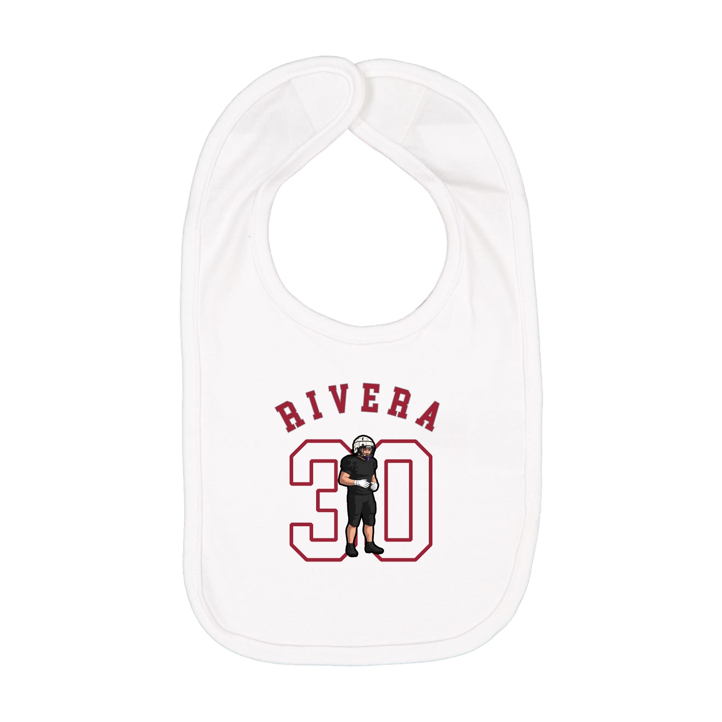 Infant Bib — Shirsey Arch in White