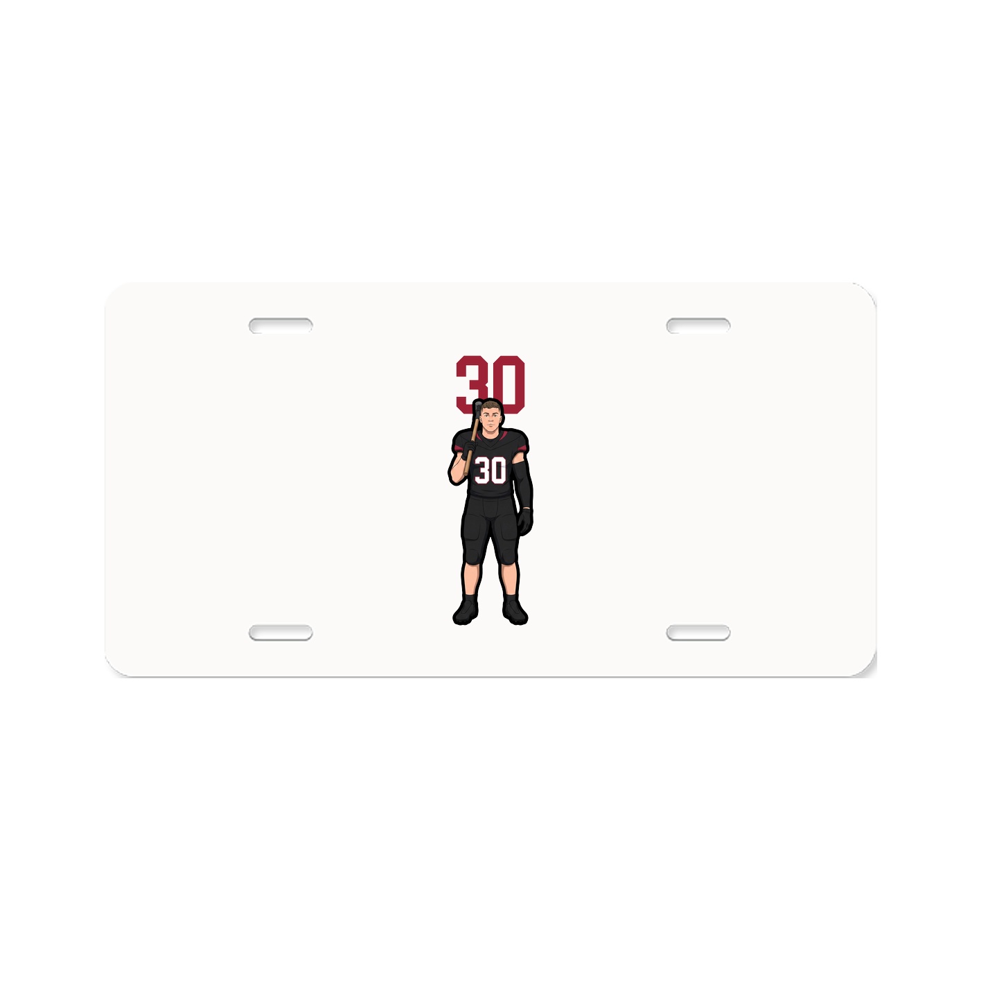 License Plate — Number Top in Classic