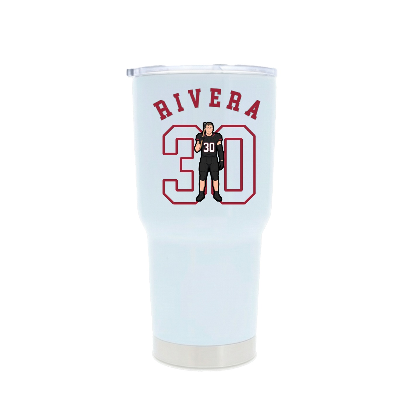30oz Stainless Steel Tumbler — Shirsey Arch in White