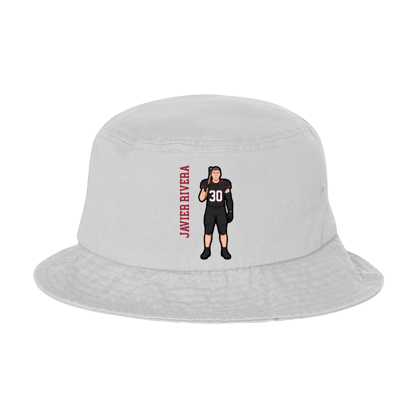Bucket Cap — Name Vertical in White