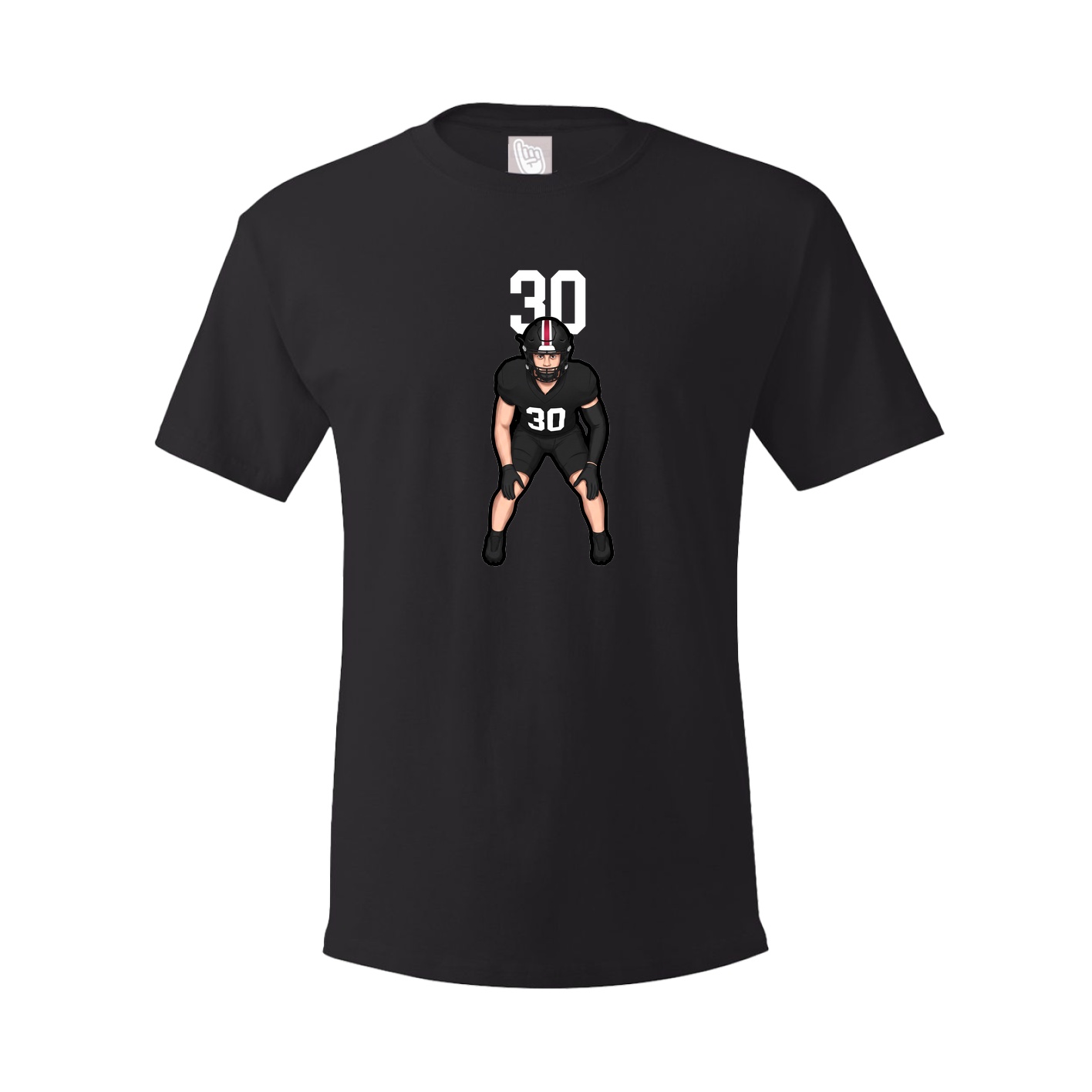Youth Tee — Number Top in Black