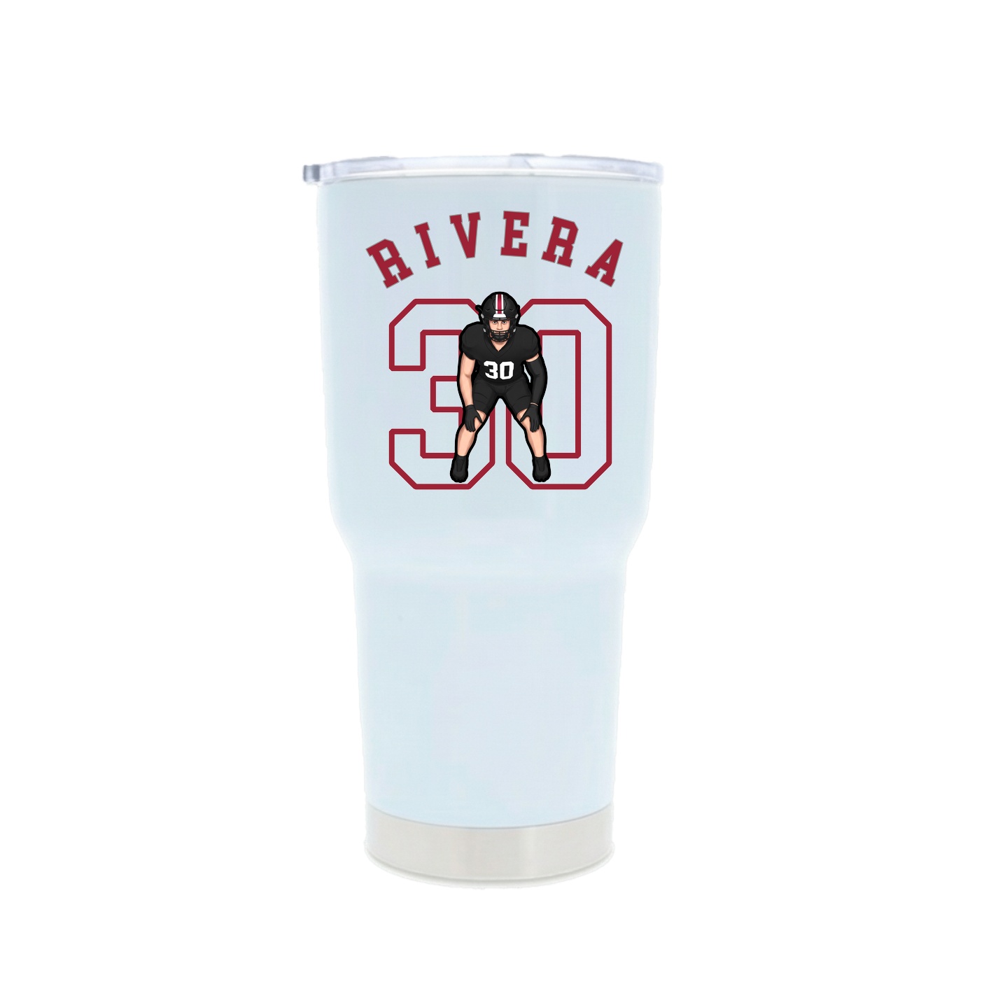 30oz Stainless Steel Tumbler — Shirsey Arch in White