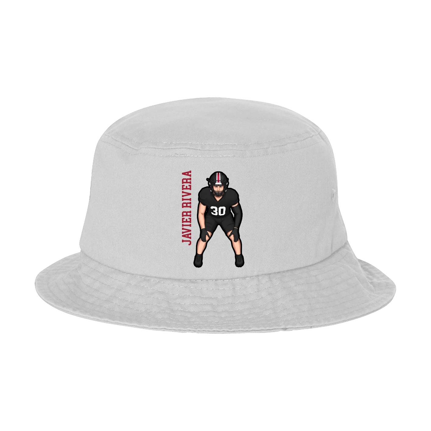 Bucket Cap — Name Vertical in White