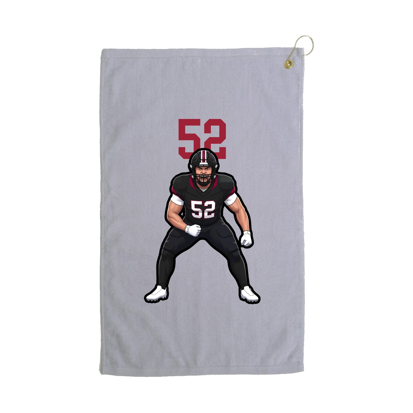 Golf Towel — Number Top in Grey