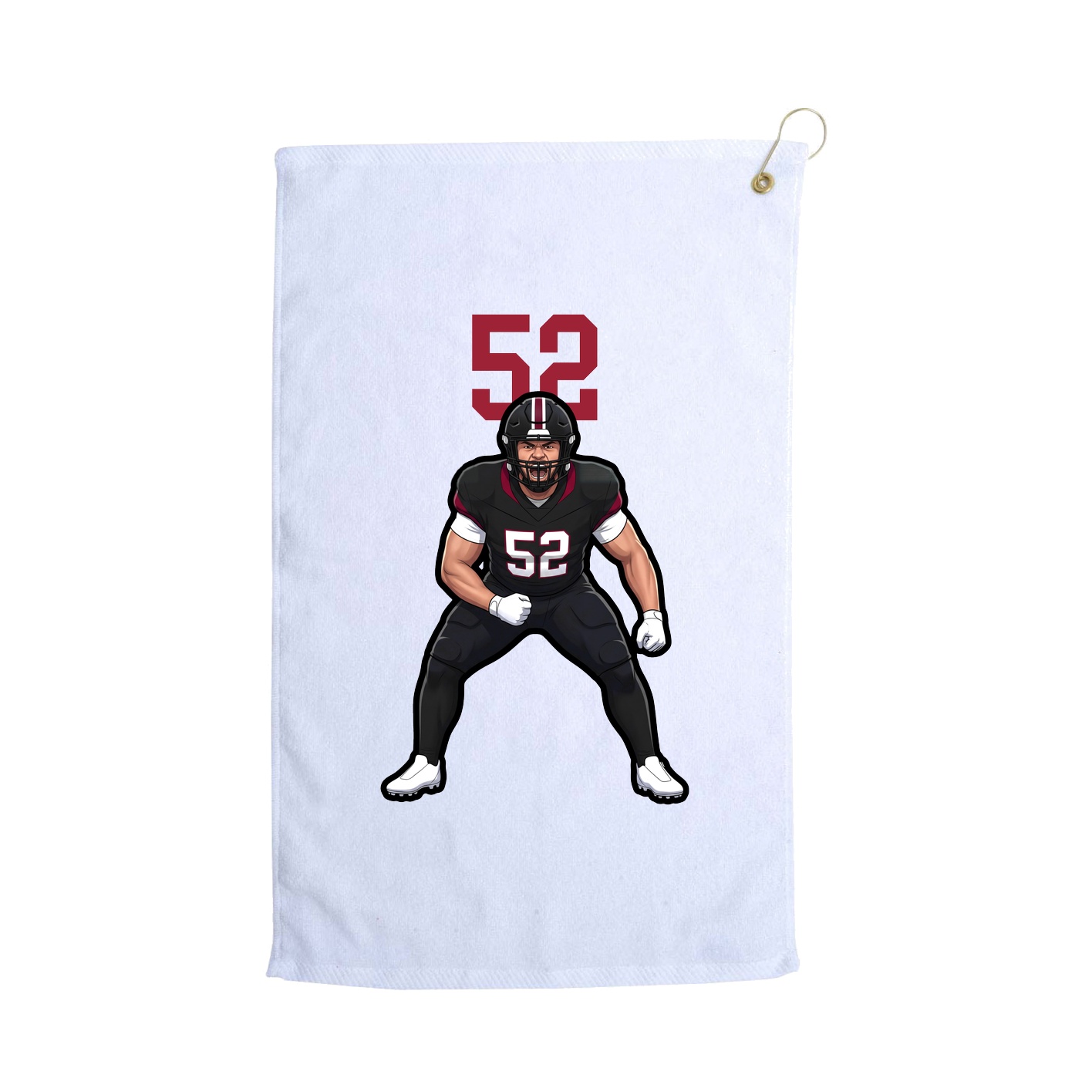 Golf Towel — Number Top in White
