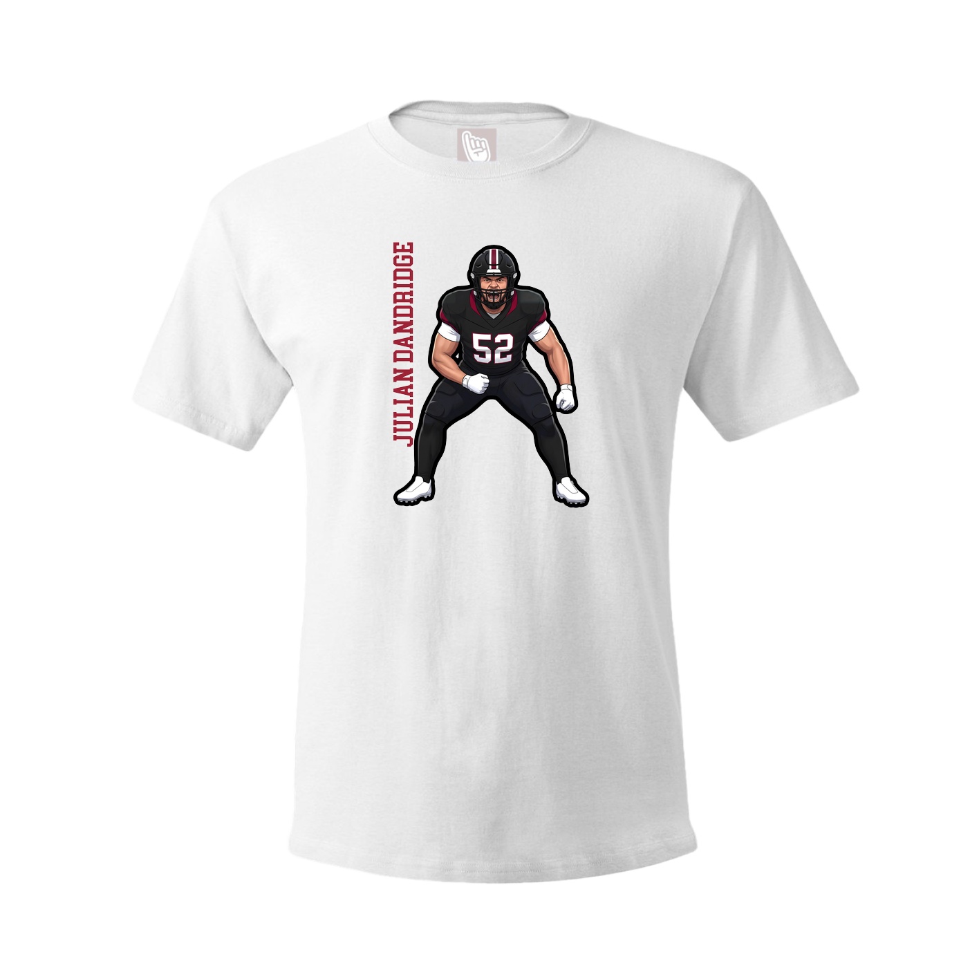 Youth Tee — Name Vertical in White