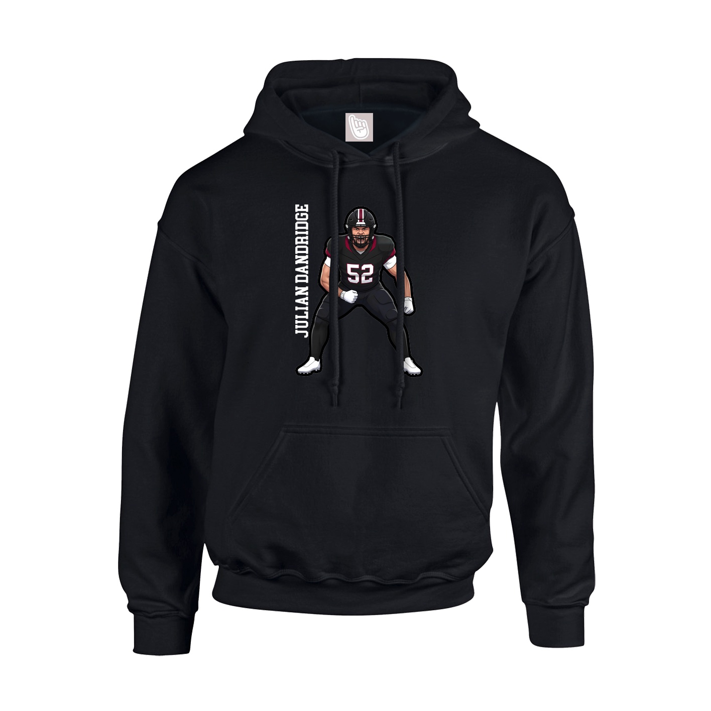 Youth Hoodie — Name Vertical in Black