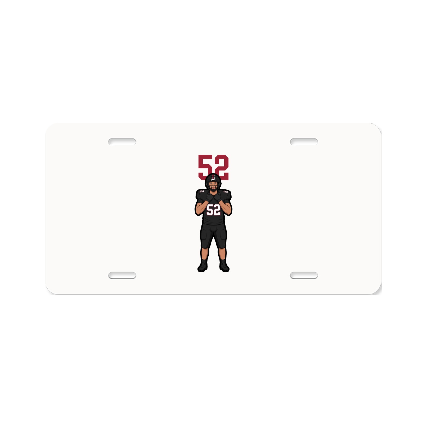 License Plate — Number Top in Classic
