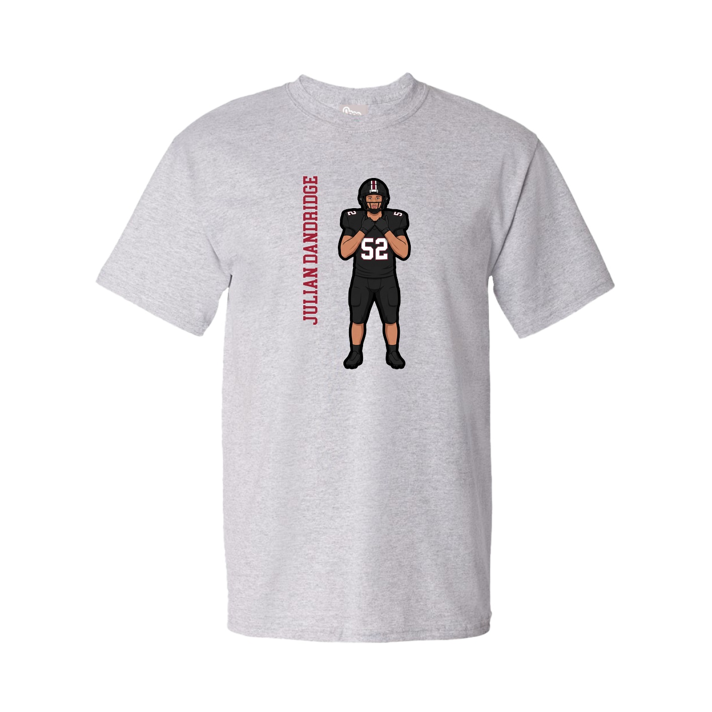 Tee — Name Vertical in Grey