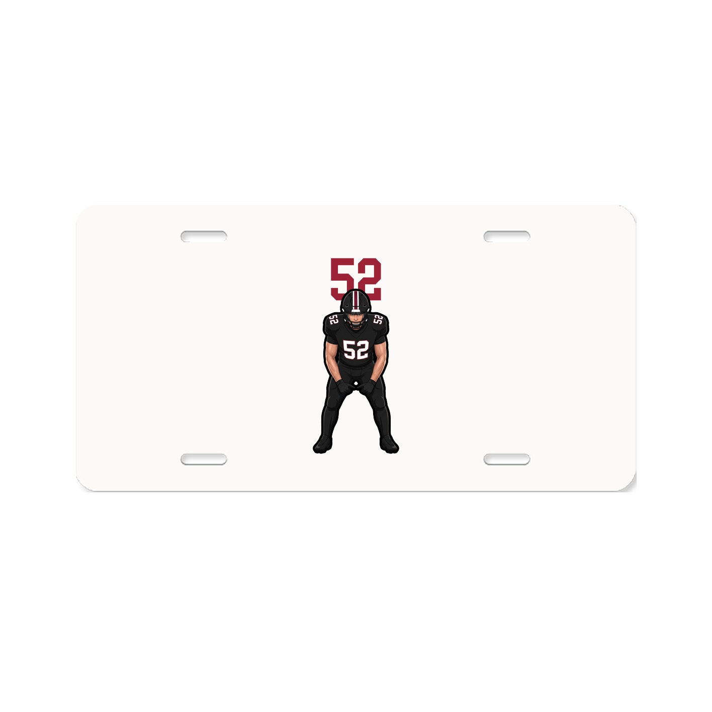 License Plate — Number Top in Classic