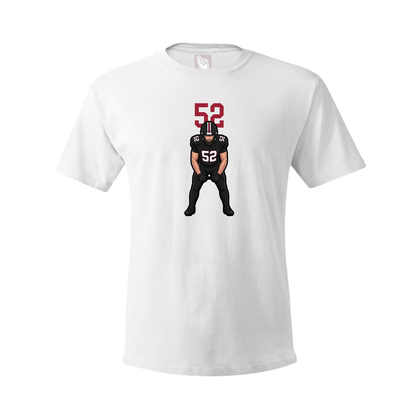 Youth Tee — Number Top in White