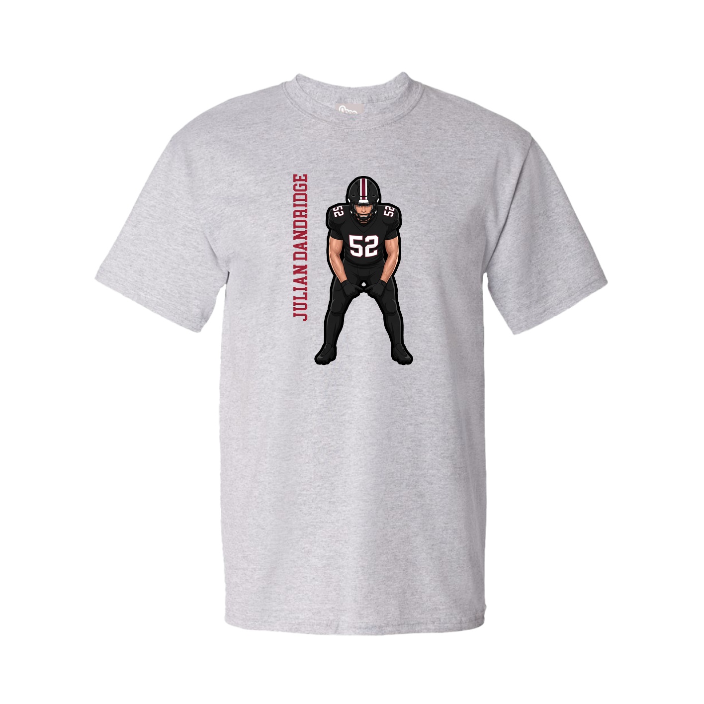 Tee — Name Vertical in Grey
