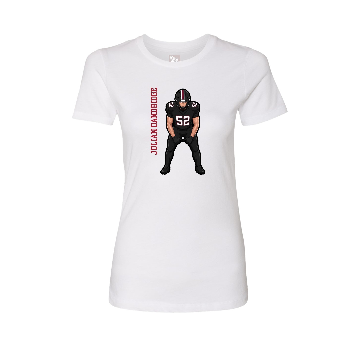 Womens Tee — Name Vertical in White
