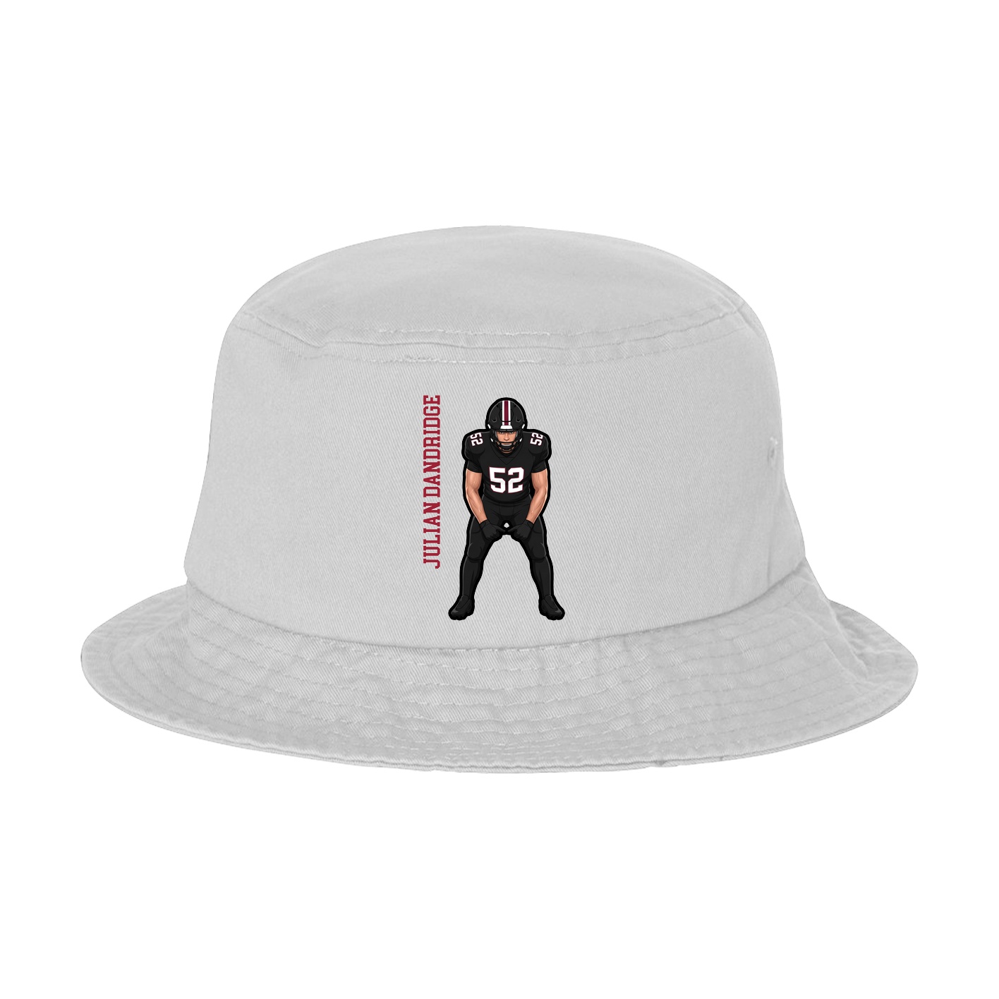 Bucket Cap — Name Vertical in White