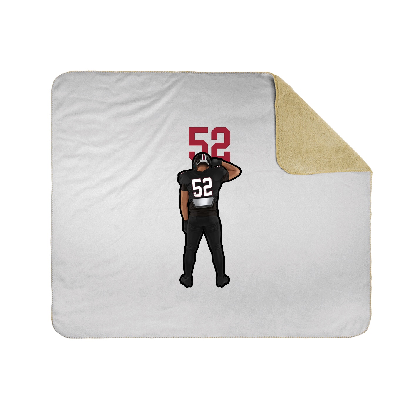 Throw Blanket — Number Top in White