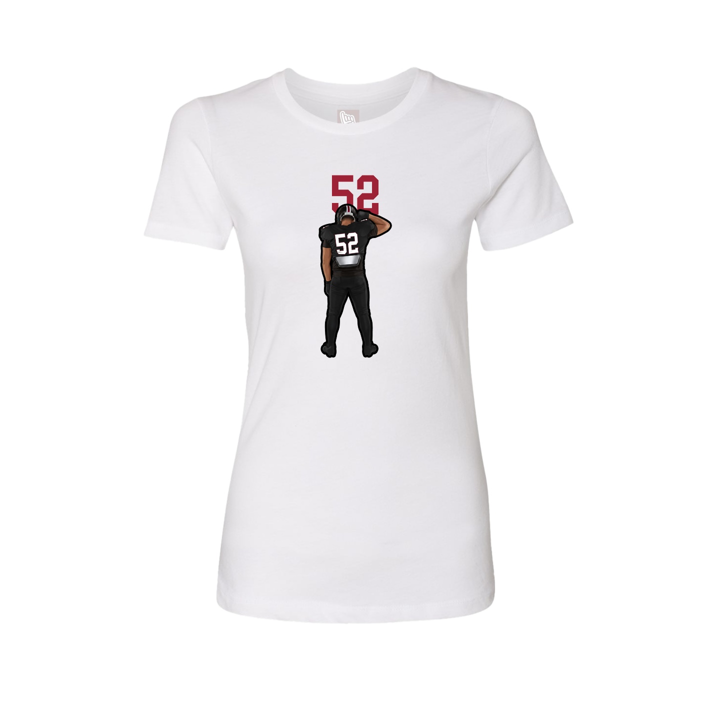 Fitted Women's Tee — Number Top in White