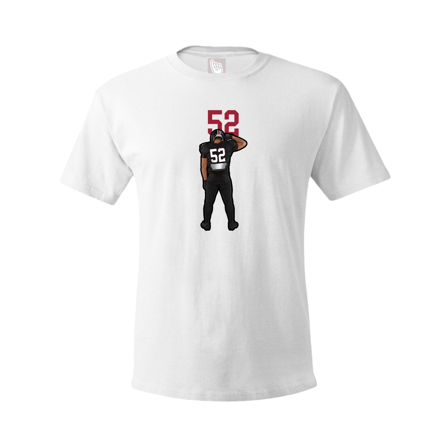 Youth Tee — Number Top in White