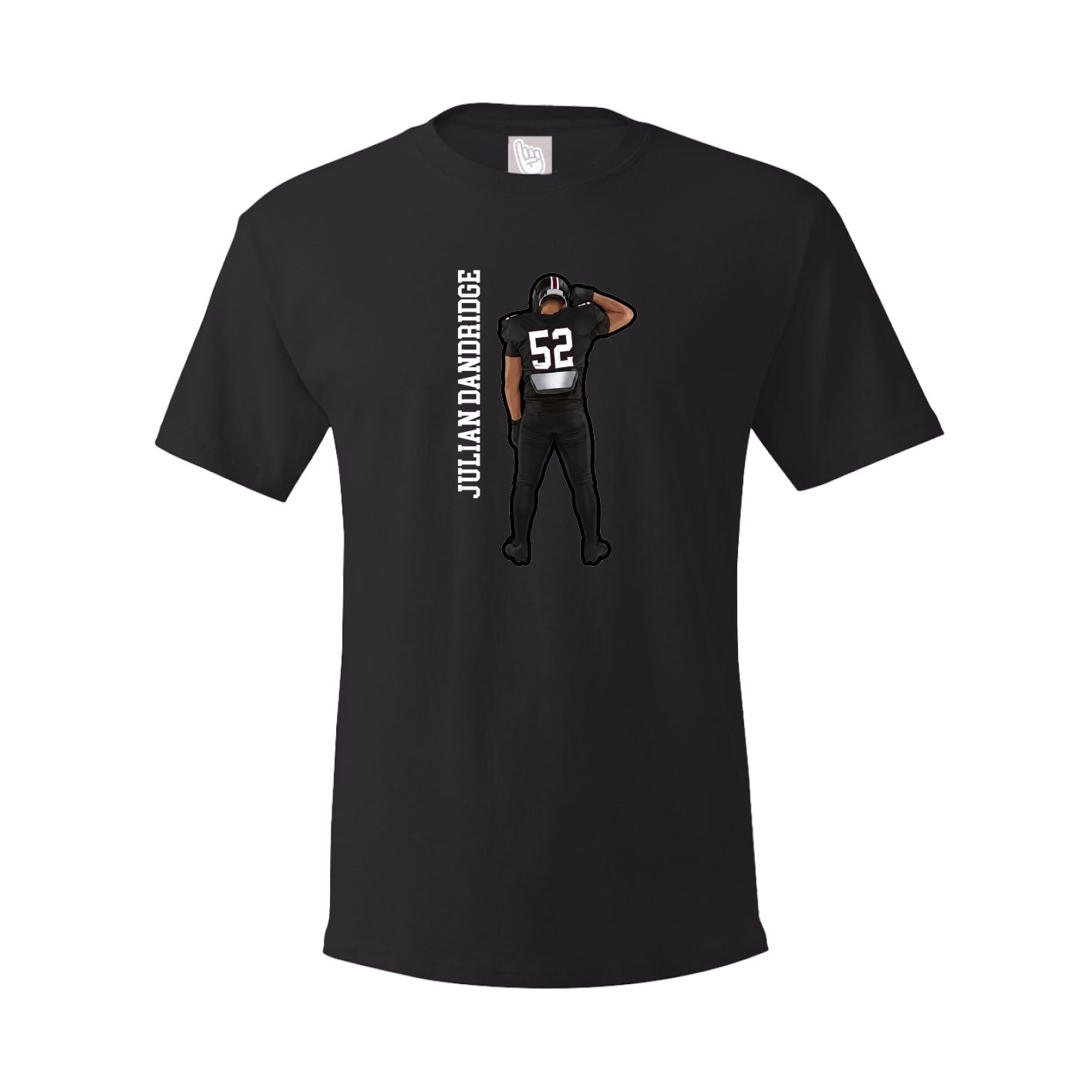 Youth Tee — Name Vertical in Black