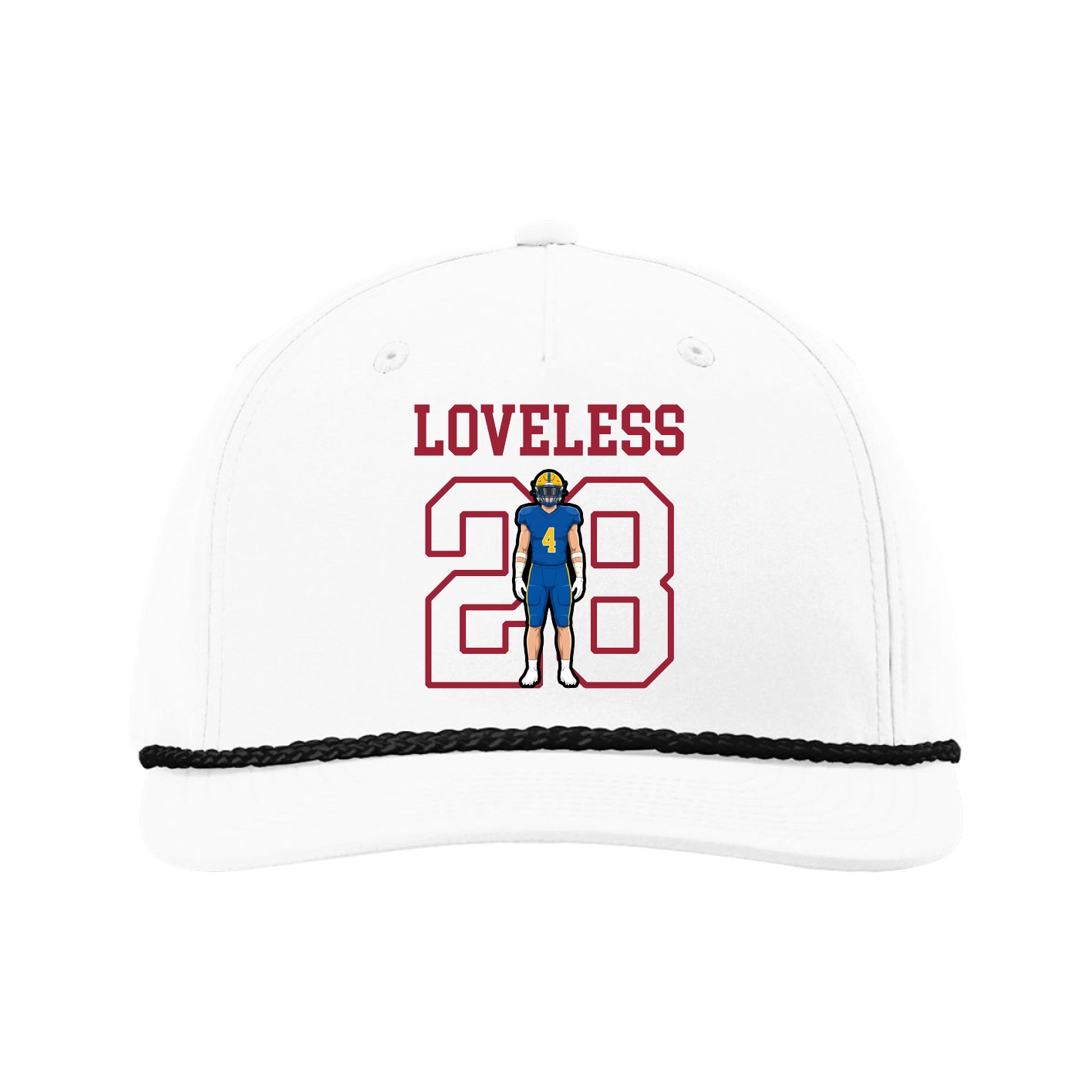 Five-Panel Classic Rope Cap — Shirsey in White