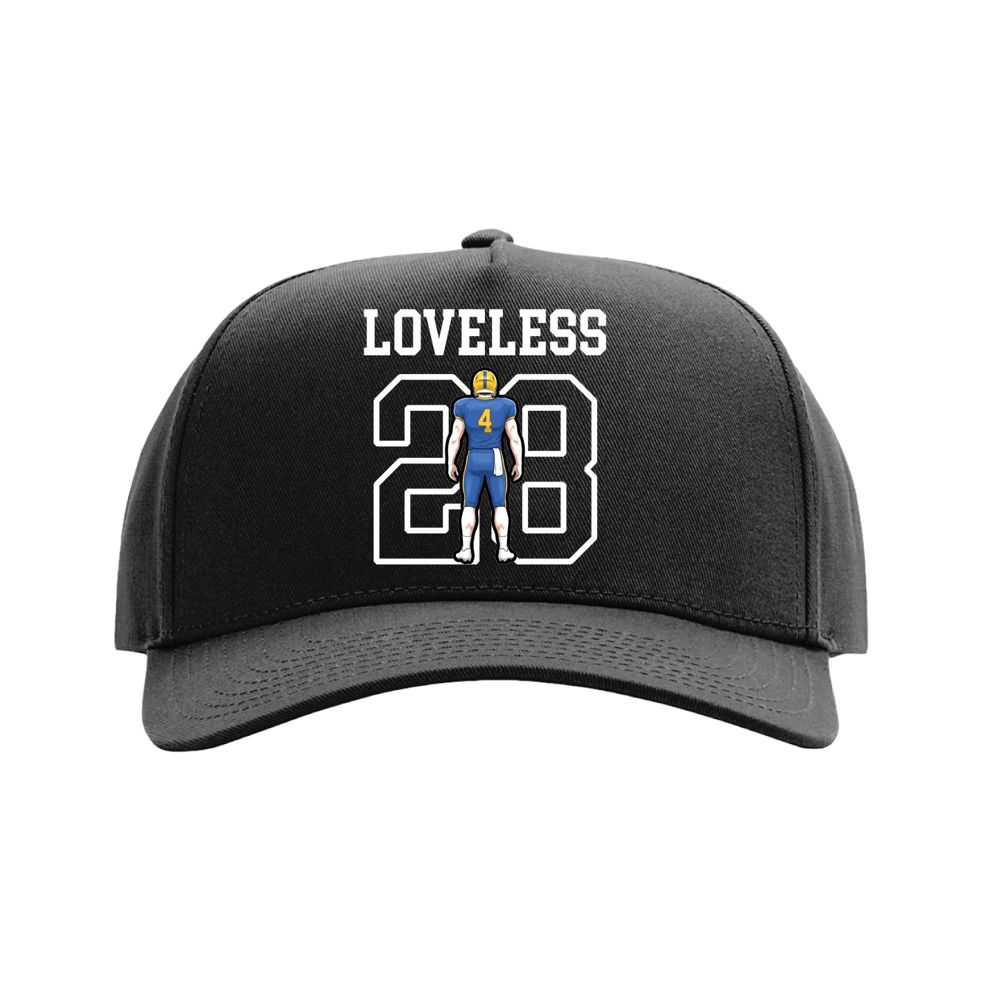 Full Fabric Five-Panel Champ Cap — Shirsey in Black