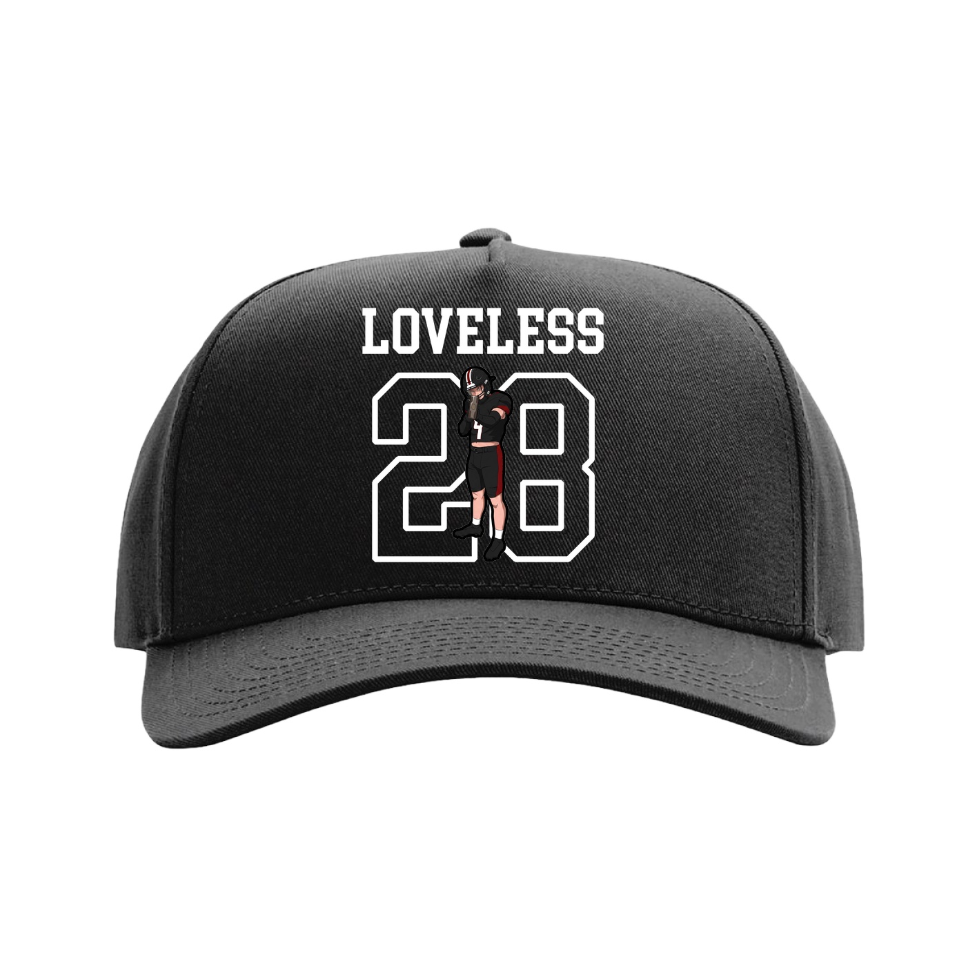Full Fabric Five-Panel Champ Cap — Shirsey in Black