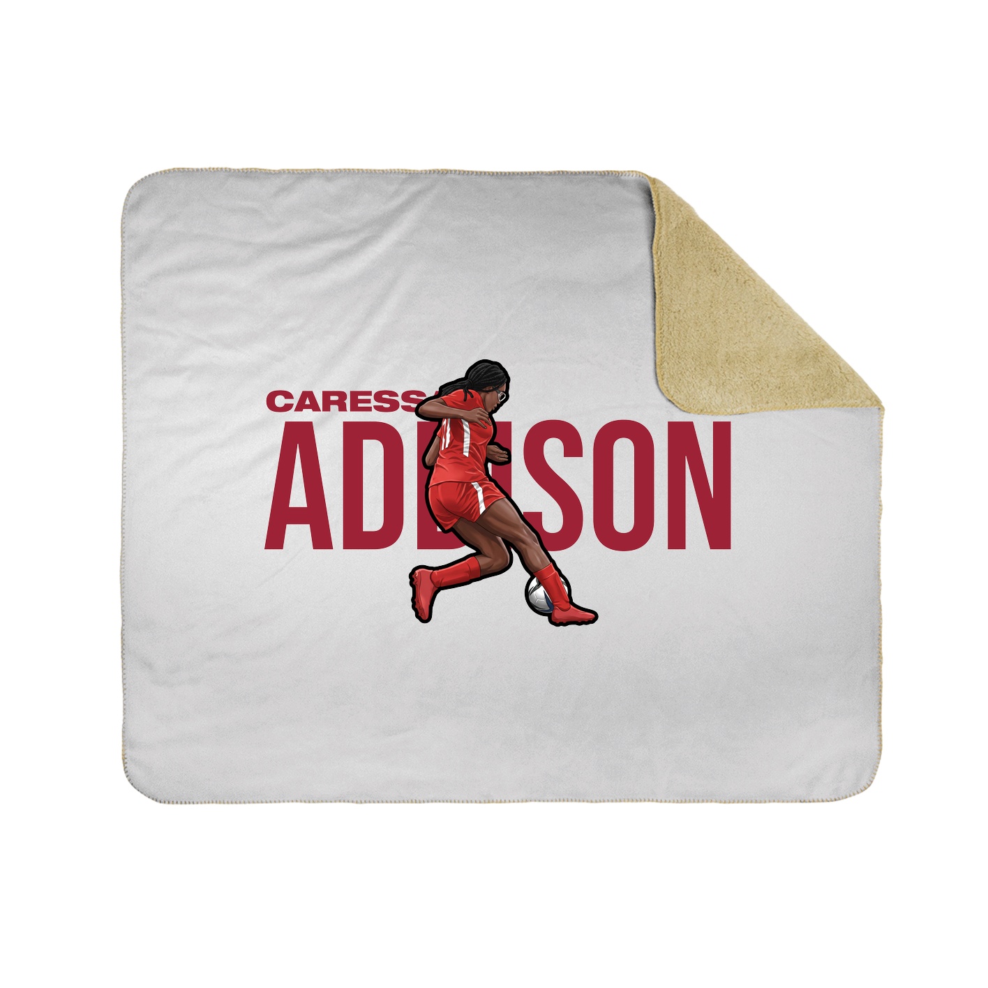 Throw Blanket — Player Name in White