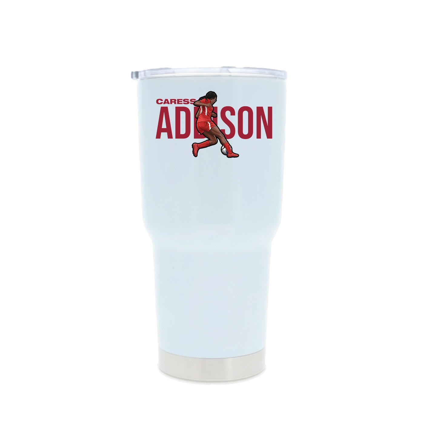 30oz Stainless Steel Tumbler — Player Name in White