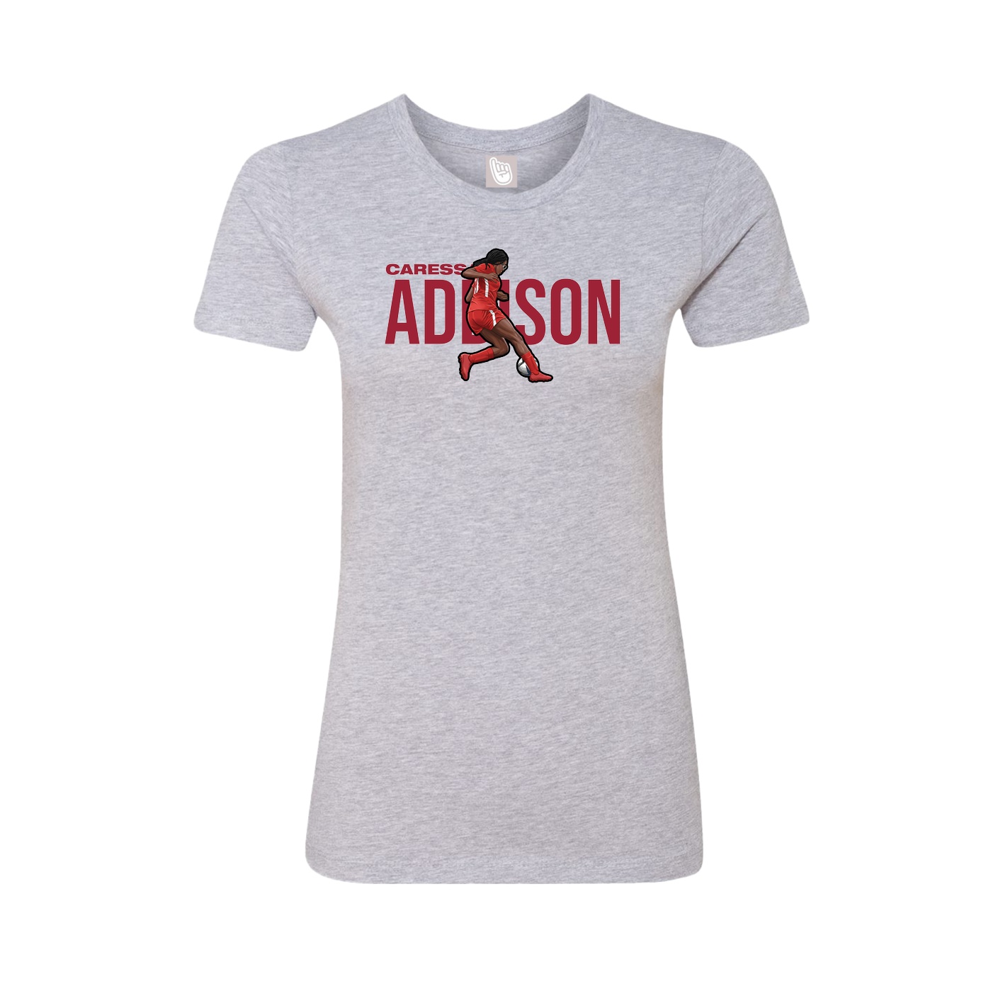 Womens Tee — Player Name in Grey