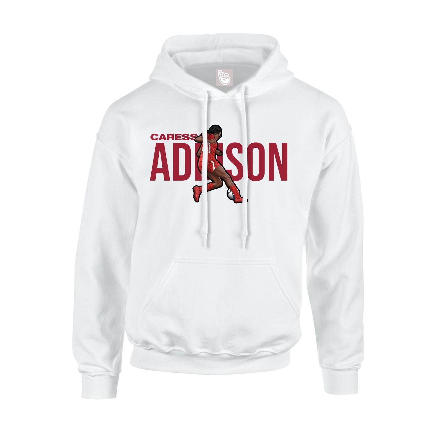Youth Hoodie — Player Name in White