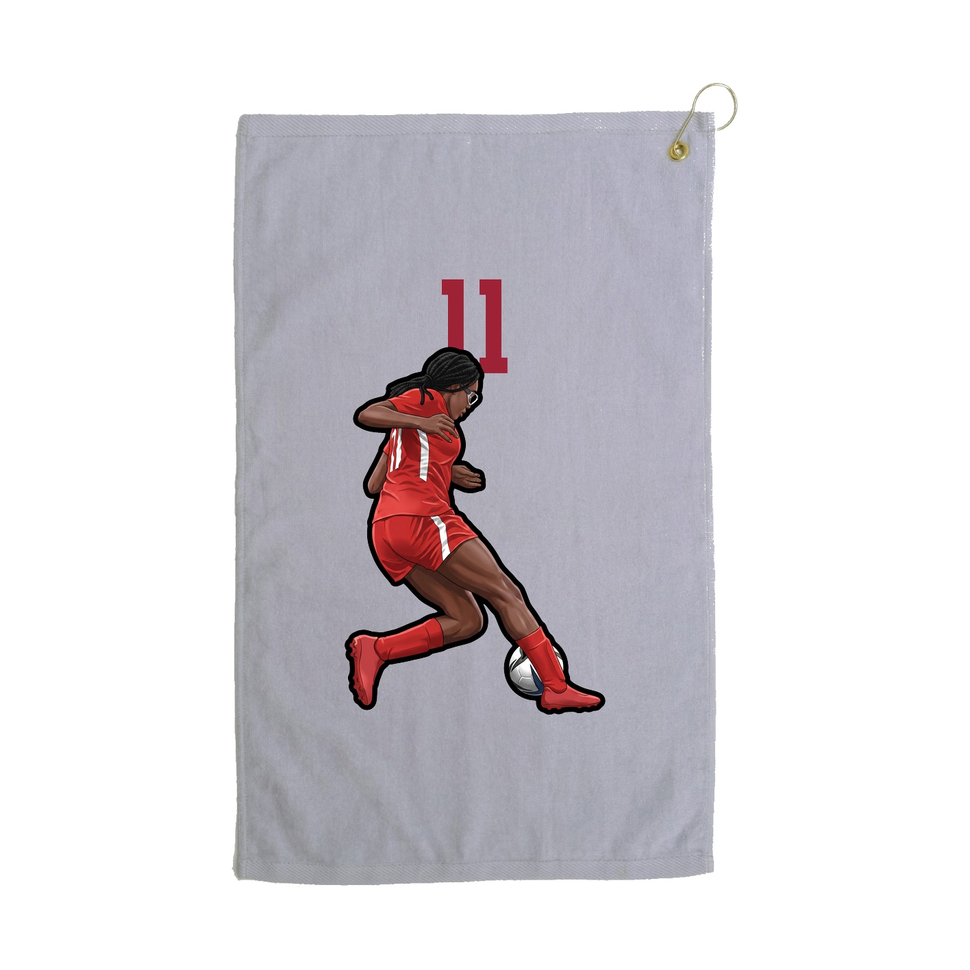 Golf Towel — Number Top in Grey