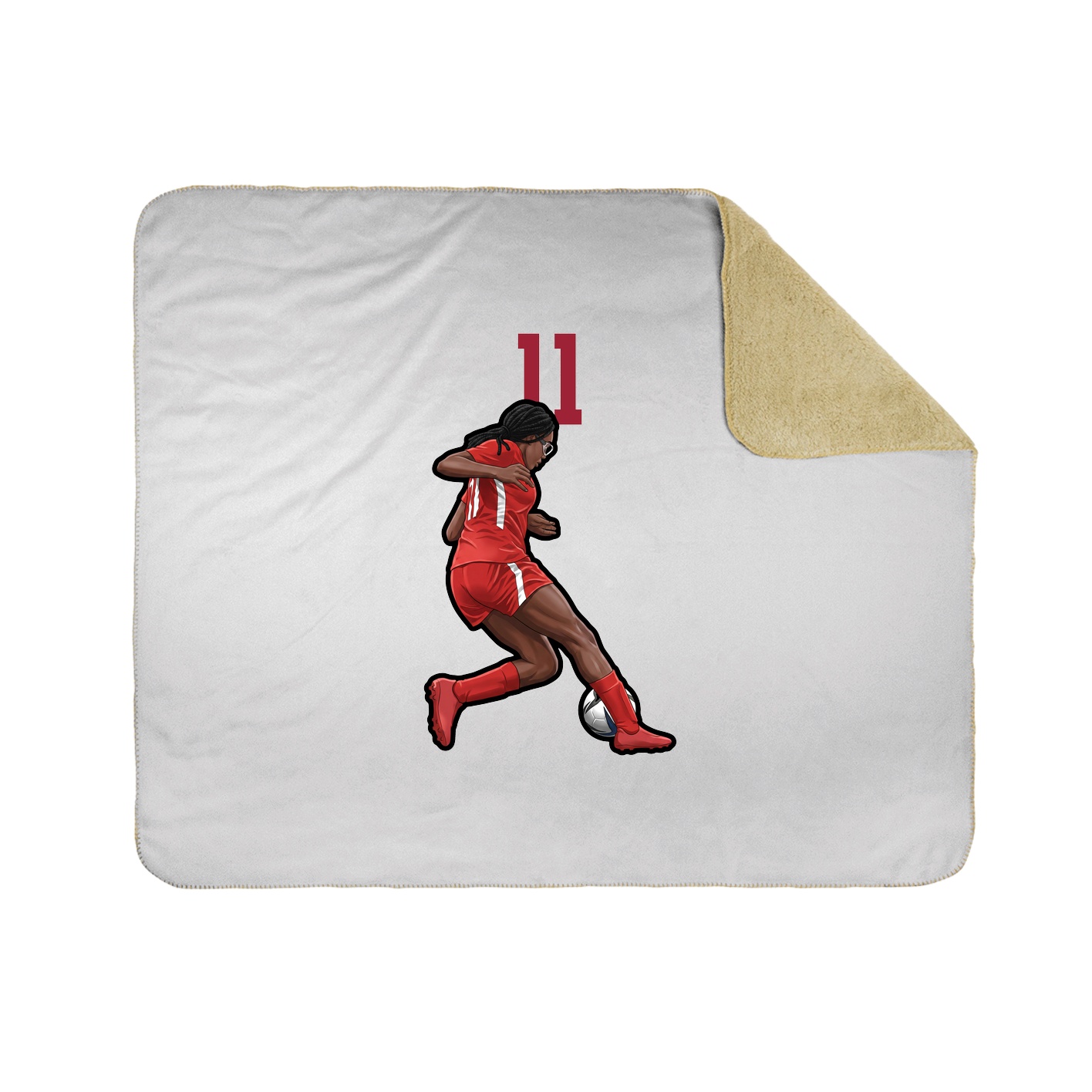 Throw Blanket — Number Top in White