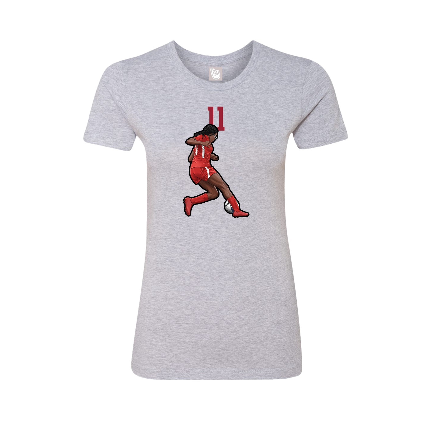 Womens Tee — Number Top in Grey