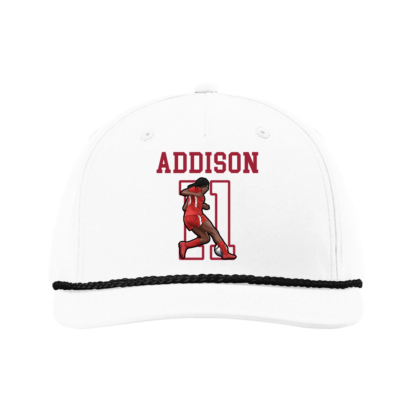 Five-Panel Classic Rope Cap — Shirsey in White