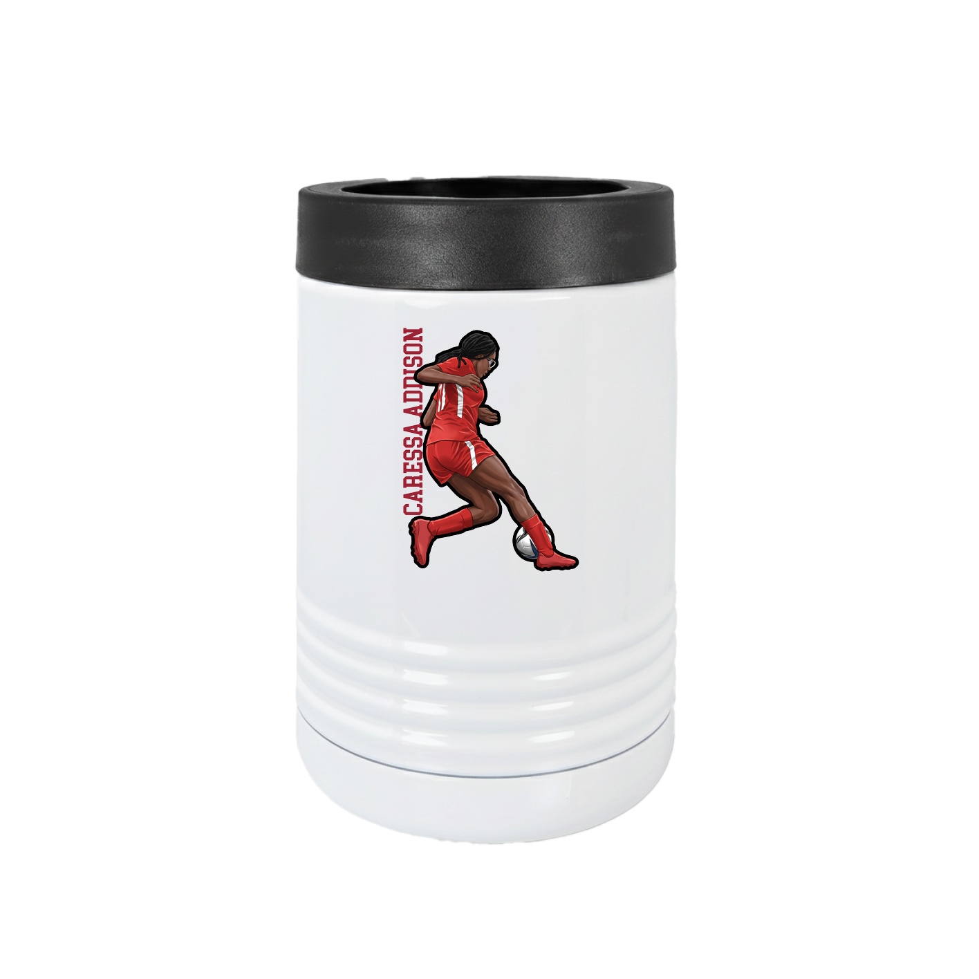 Beverage Holder — Name Vertical in White