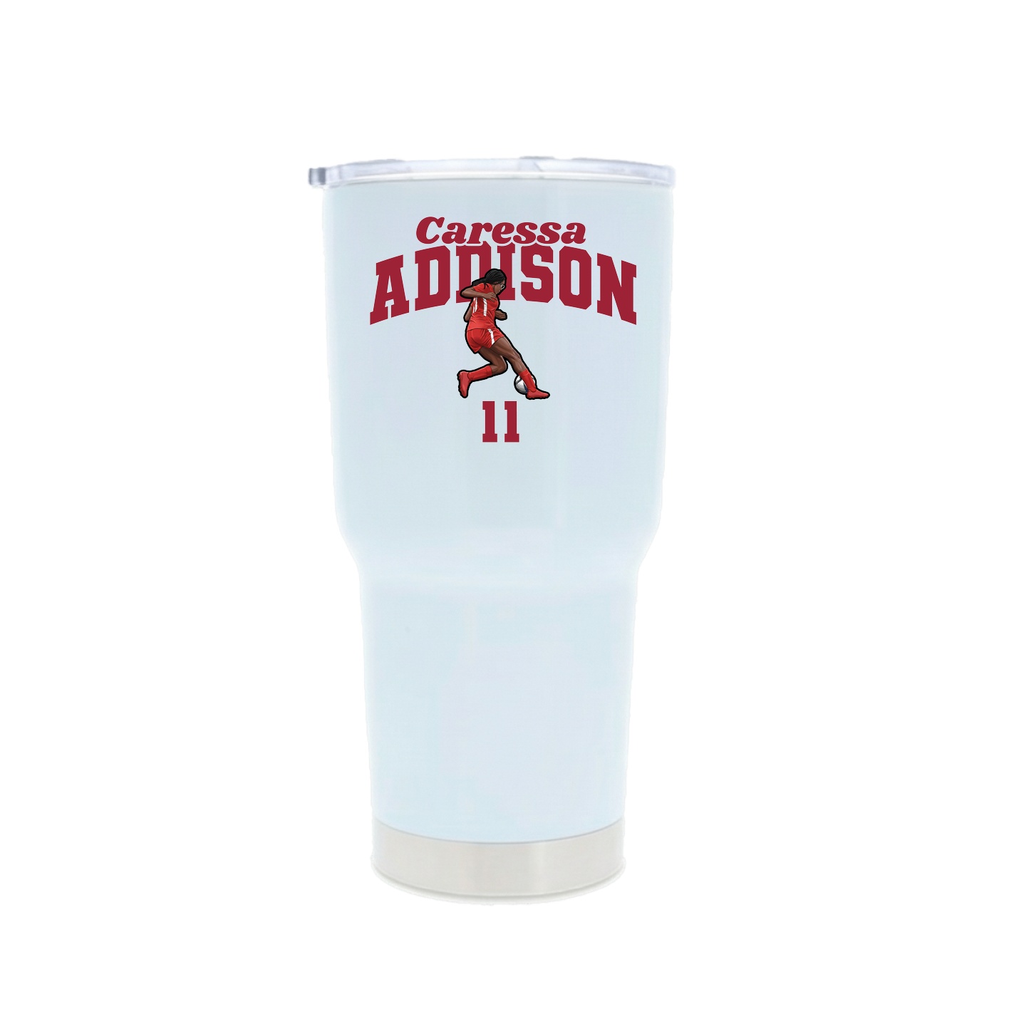 30oz Stainless Steel Tumbler — Signature Arch in White