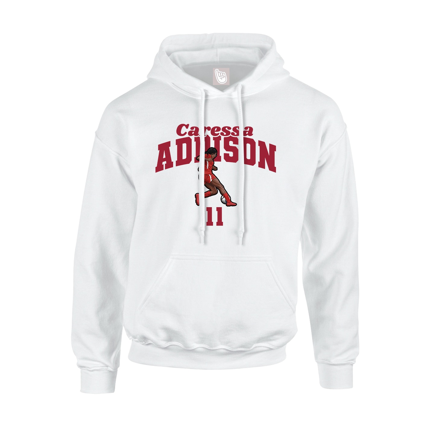 Youth Hoodie — Signature Arch in White