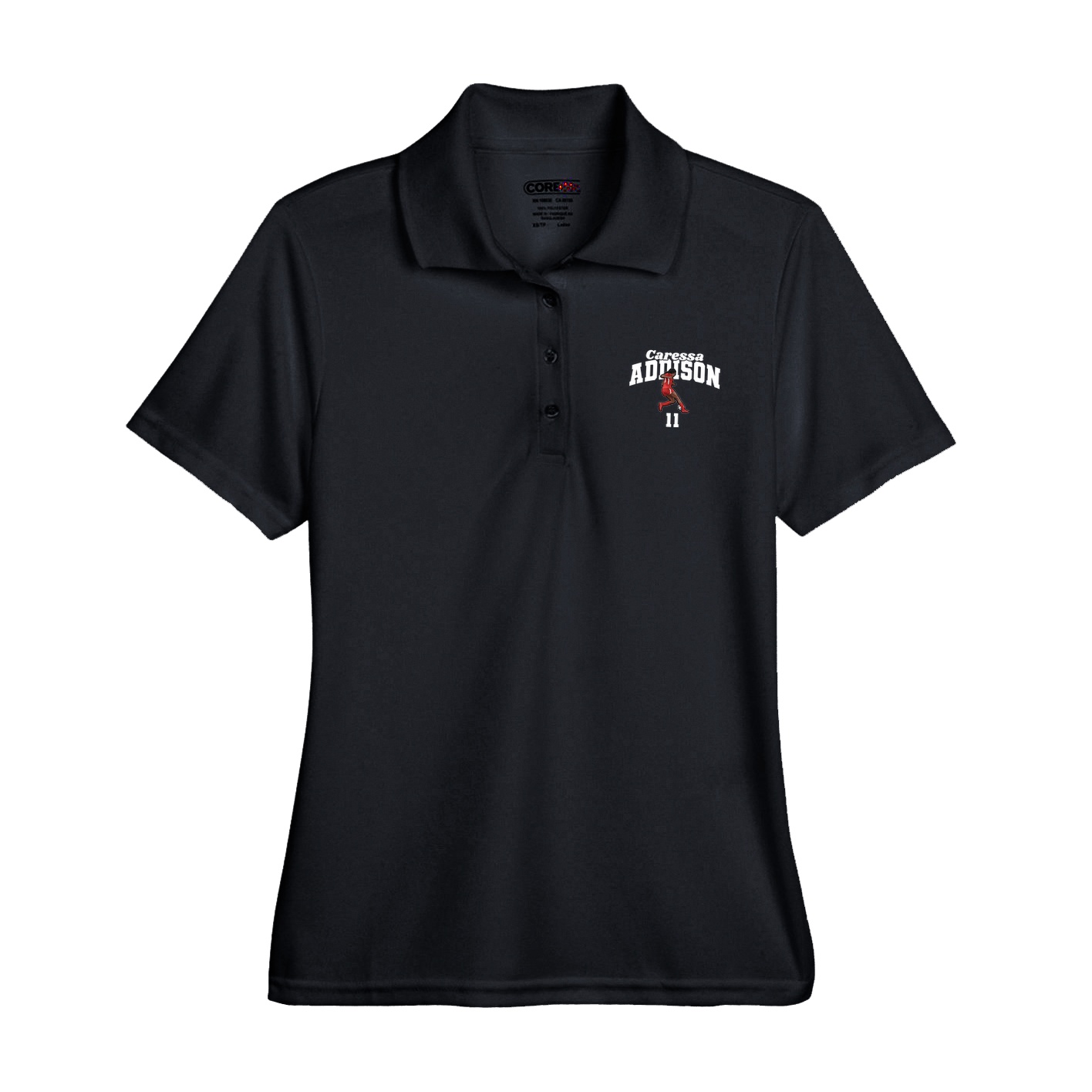Womens Performance Polo — Signature Arch in Black