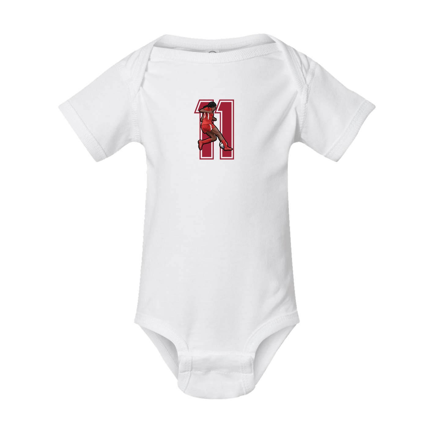 Baby Onesie — Number in White