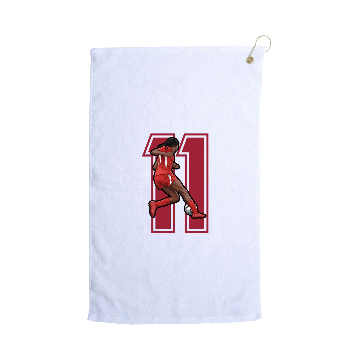 Golf Towel — Number in White