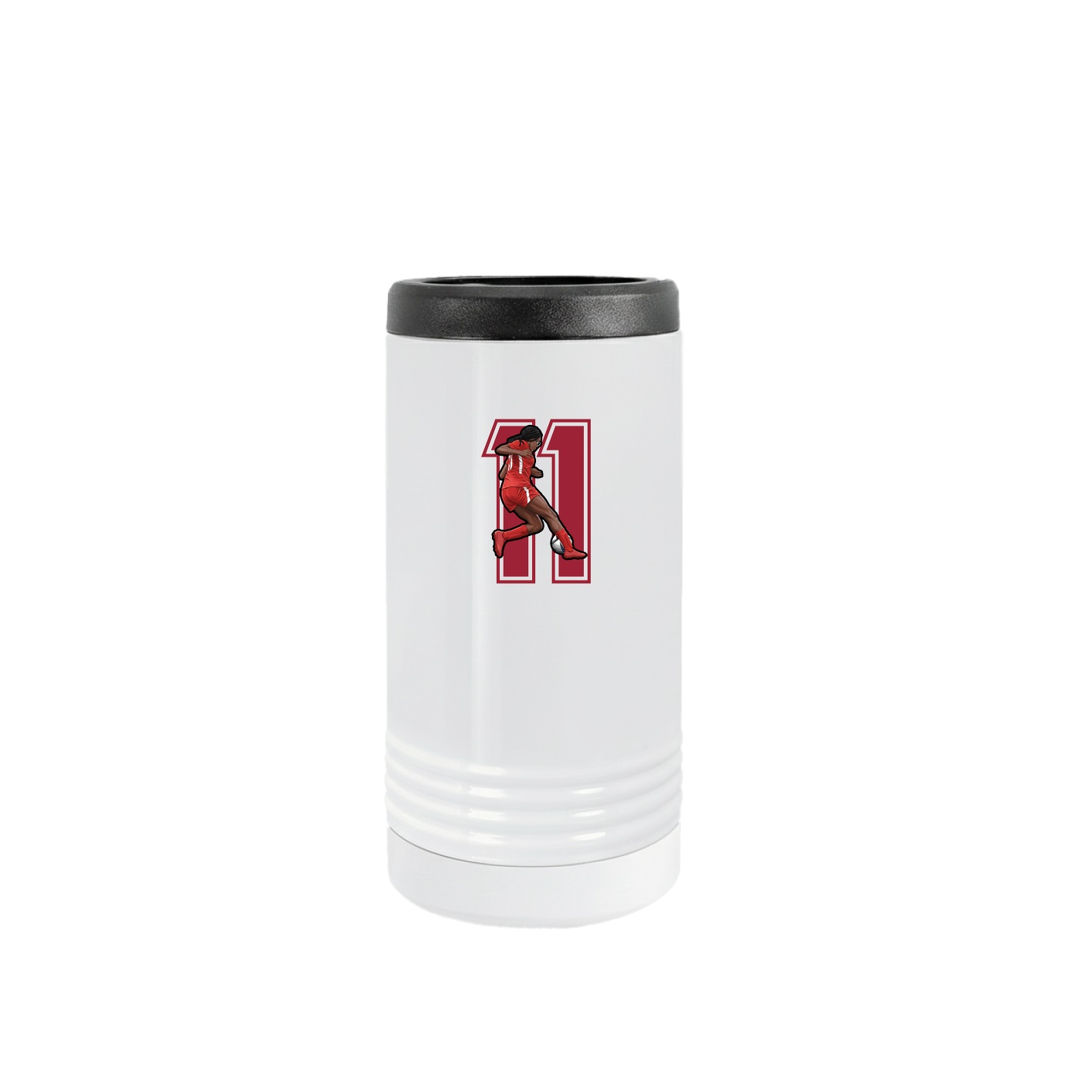 Slim Beverage Holder — Number in White
