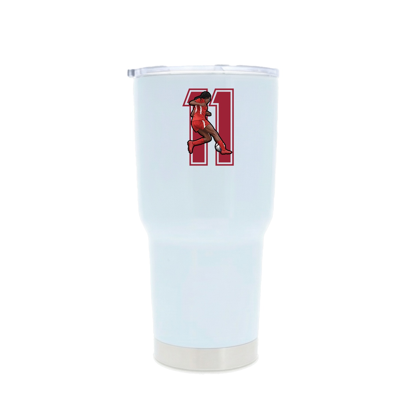 30oz Stainless Steel Tumbler — Number in White