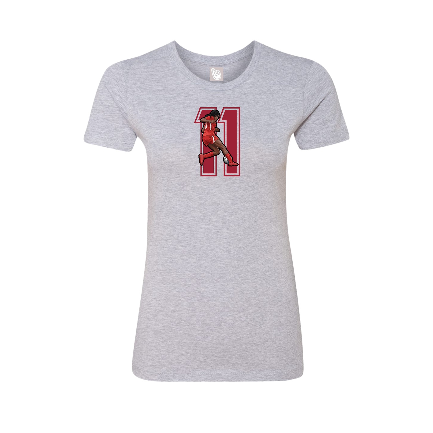 Womens Tee — Number in Grey