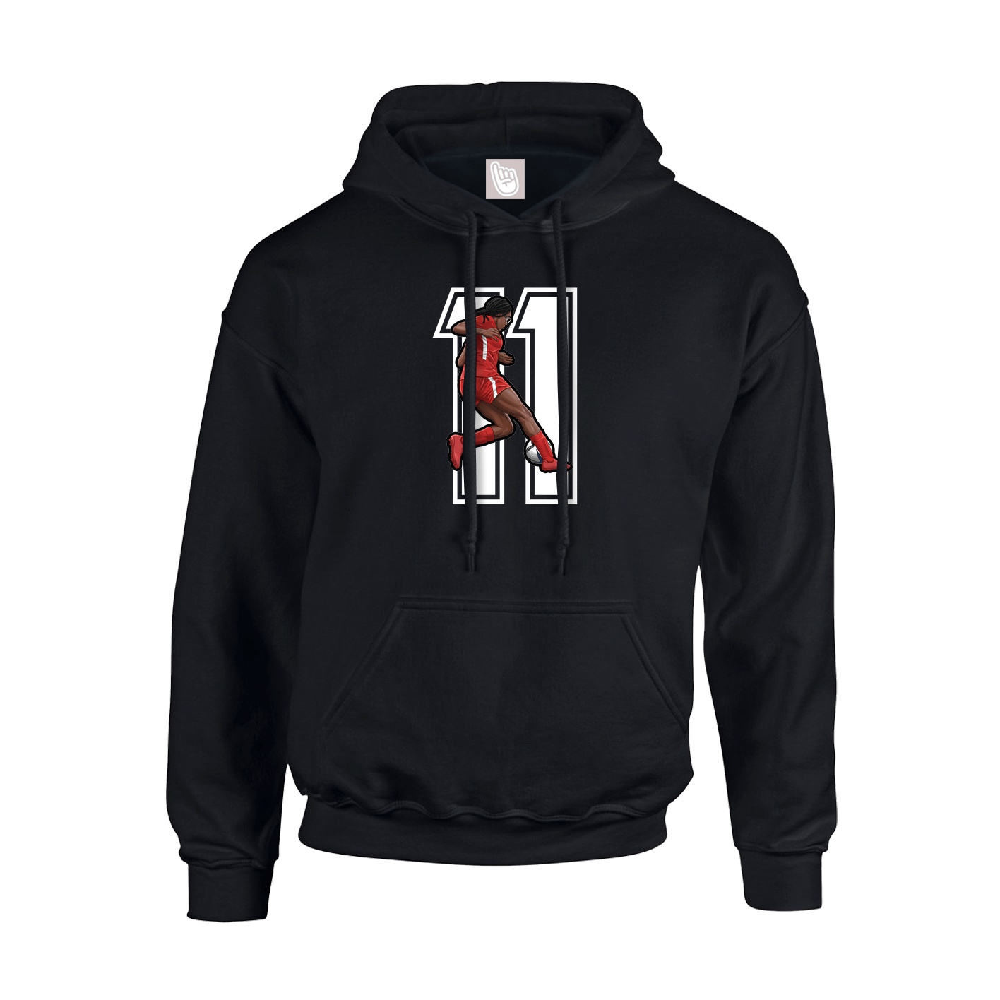 Hoodie — Number in Black