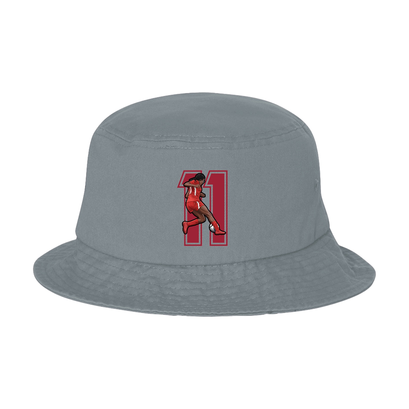 Bucket Cap — Number in Grey
