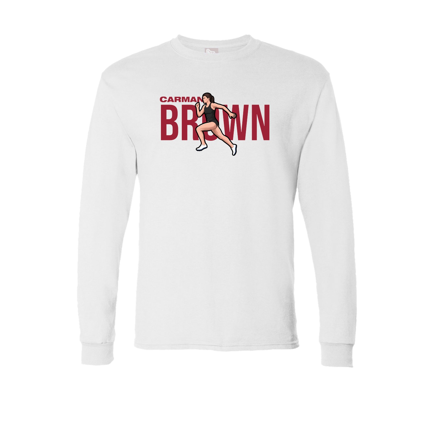 Long Sleeve Tee — Player Name in White