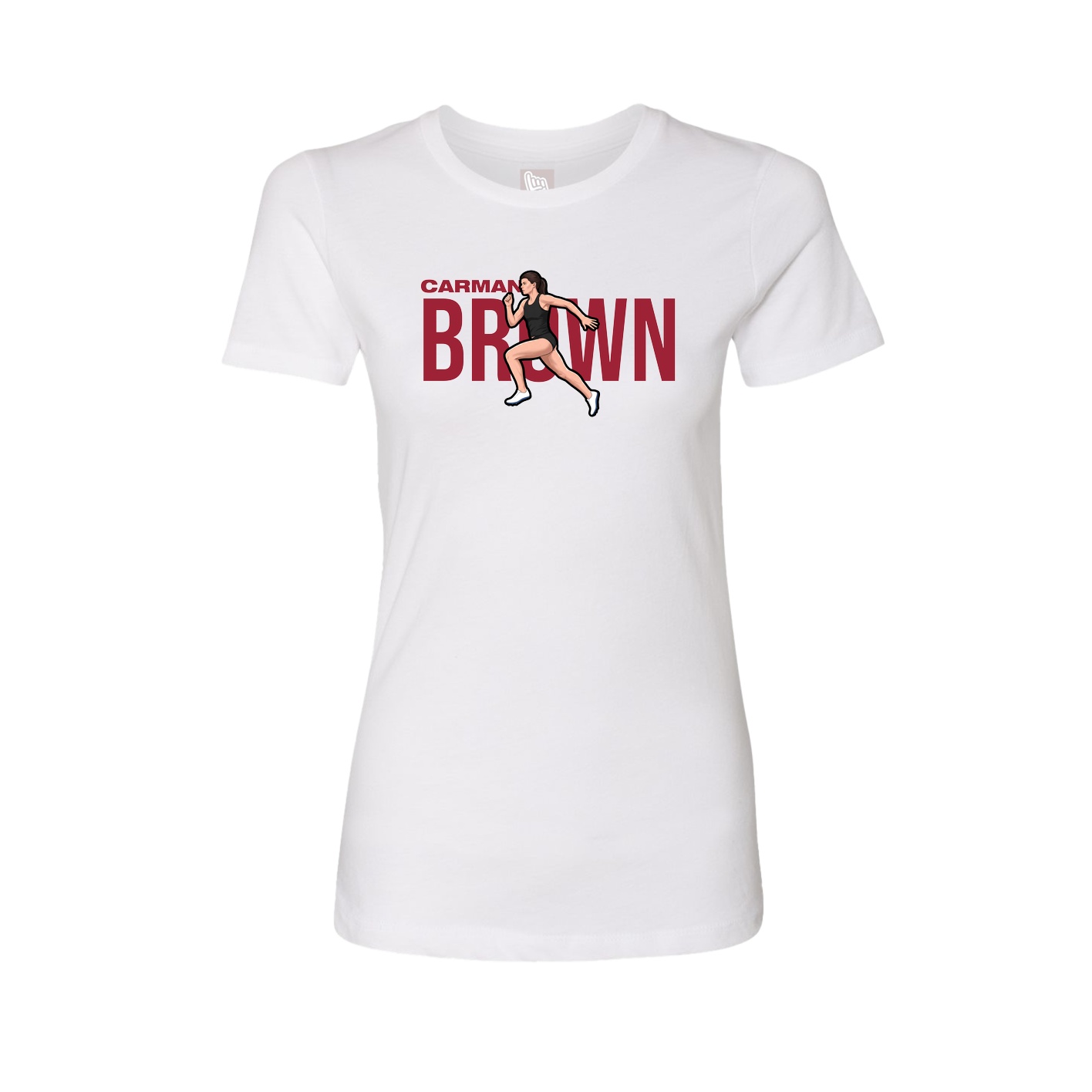 Fitted Women's Tee — Player Name in White