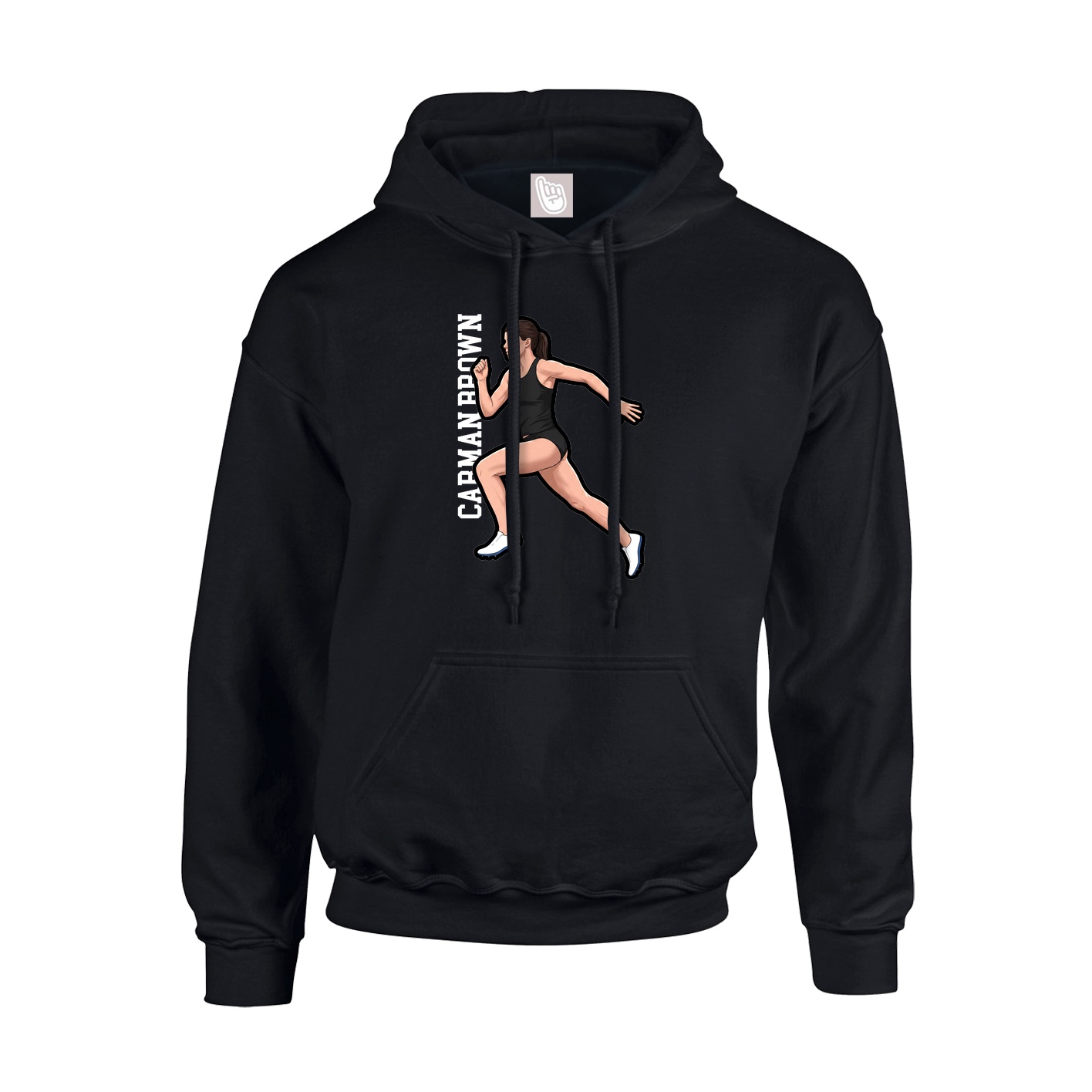 Hoodie — Name Vertical in Black